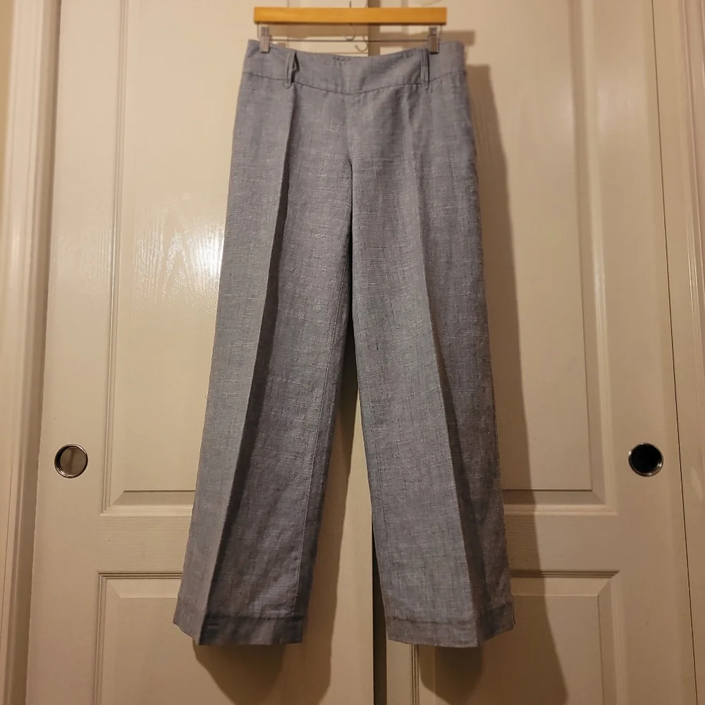 Light grey linen style dress pant - Picture 2 of 4